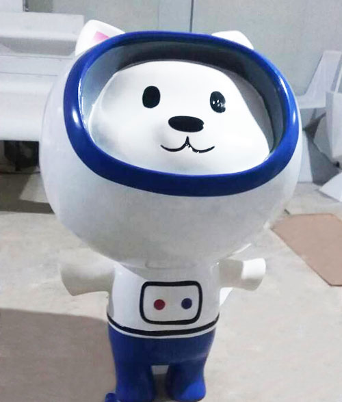 玻璃钢卡通雕塑太空猫