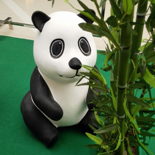 玻璃钢动物熊猫雕塑