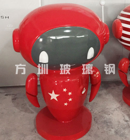 玻璃钢卡通机器人公仔雕塑