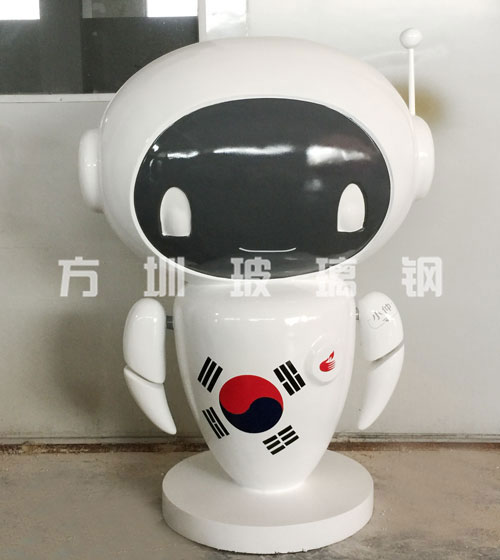 玻璃钢卡通机器人雕塑
