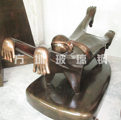 玻璃钢仿铜人物雕塑