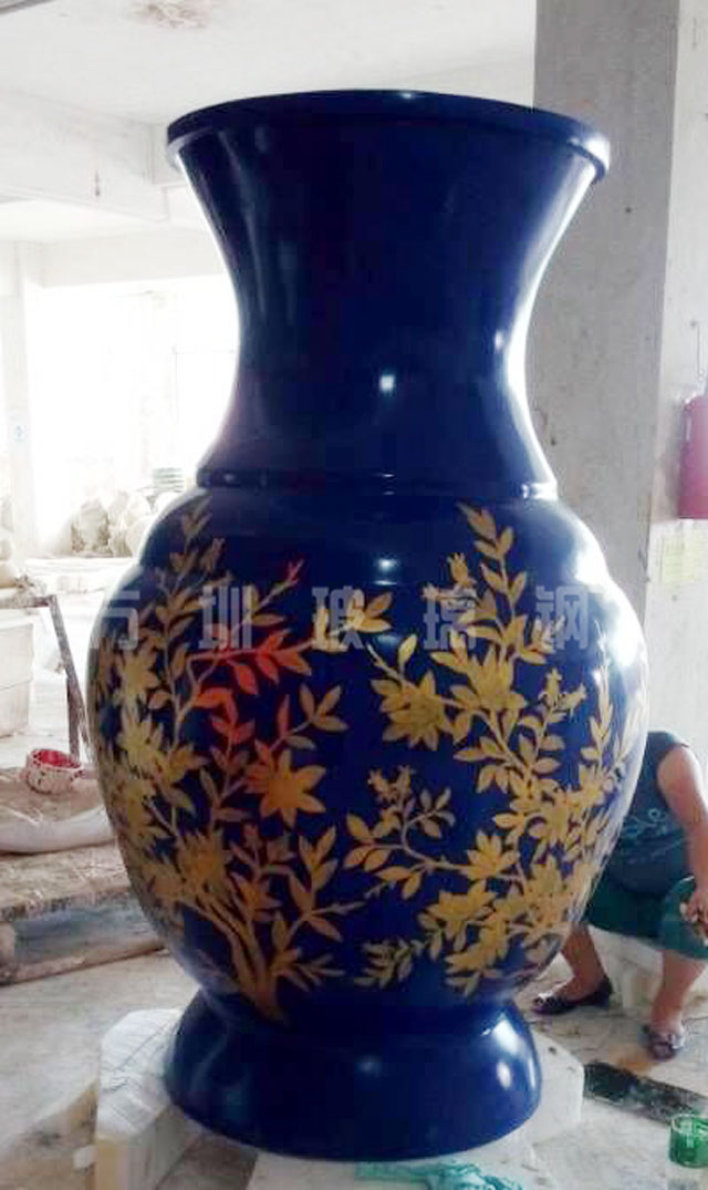 玻璃钢彩绘花瓶