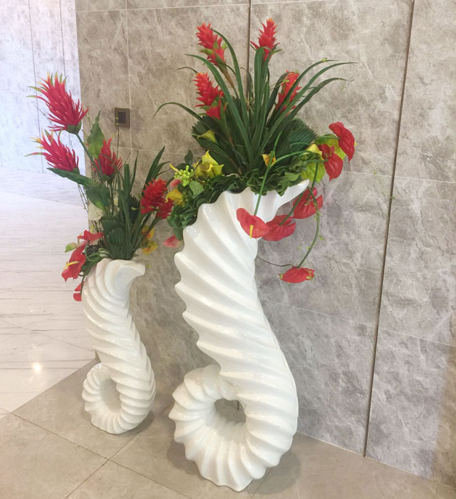 玻璃钢海马花盆