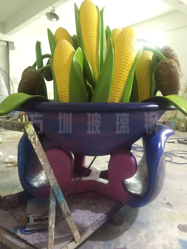玻璃钢玉米花盆