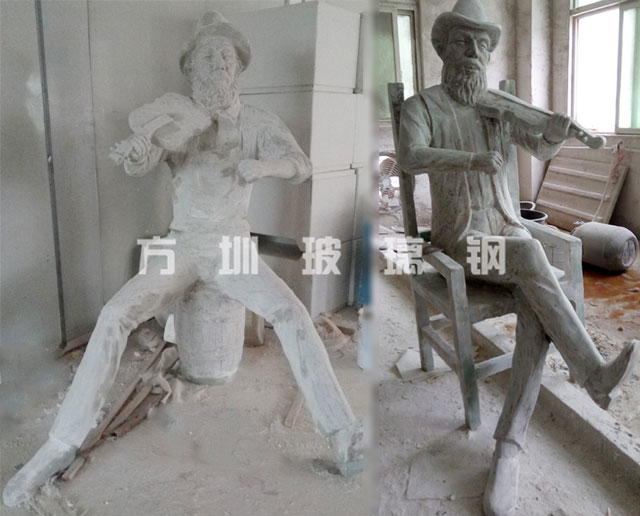玻璃钢仿铜人物雕塑