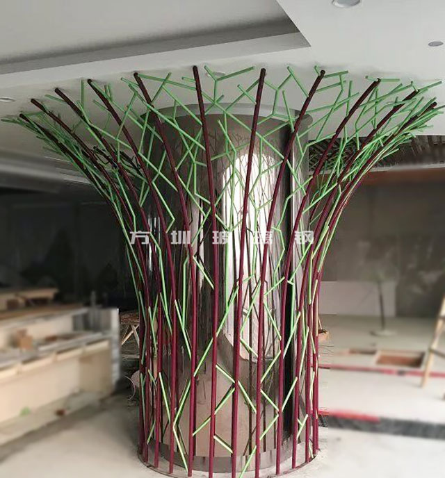 不锈钢造型树雕塑