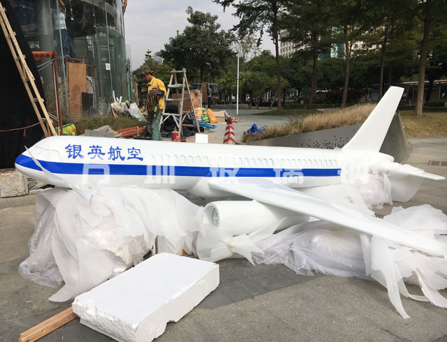 玻璃钢航空模型飞机雕塑