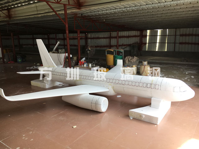 玻璃钢航空模型飞机雕塑