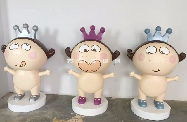 玻璃钢美陈公仔雕塑
