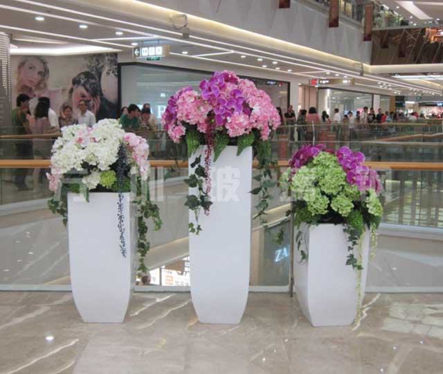 玻璃钢美陈组合花盆
