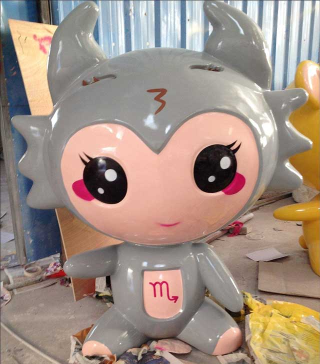 玻璃钢卡通公仔雕塑