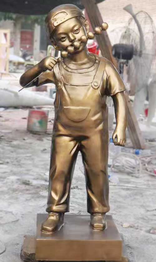 玻璃钢仿铜人物雕塑