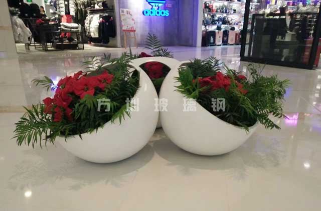 玻璃钢美陈组合花盆