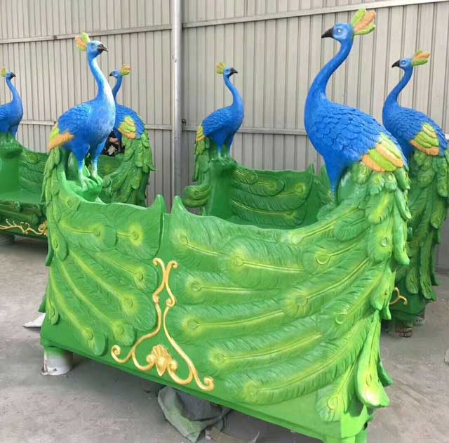 玻璃钢孔雀休闲椅