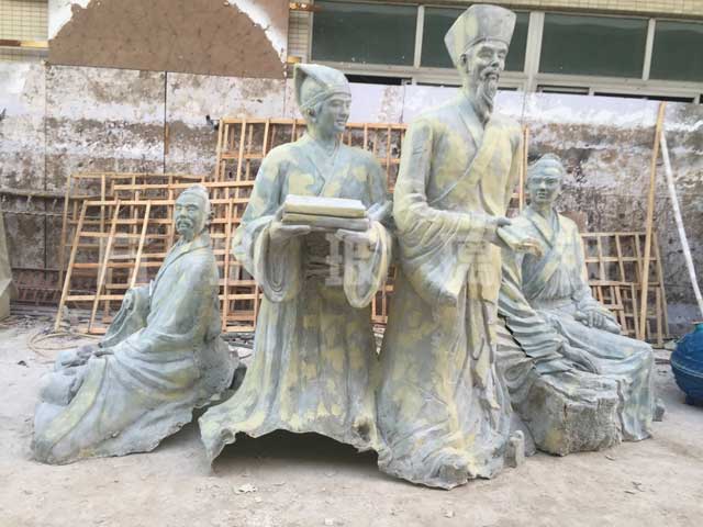 玻璃钢仿铜人物雕塑王阳明