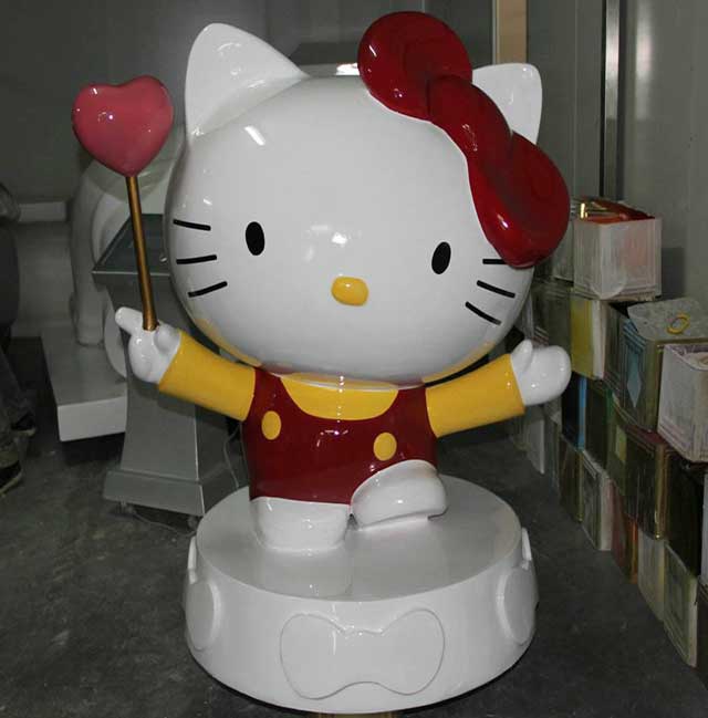 玻璃钢卡通雕塑小猫