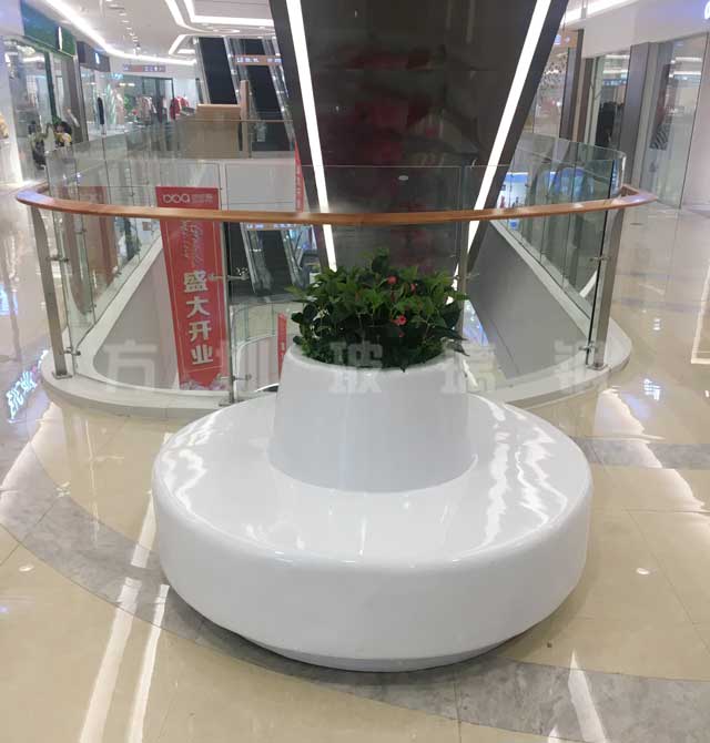 玻璃钢美陈休闲椅花盆