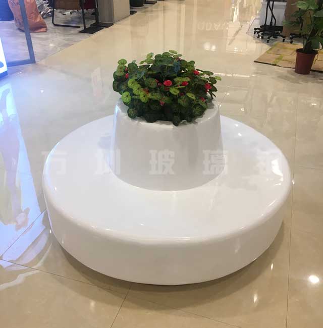 玻璃钢美陈休闲椅花盆