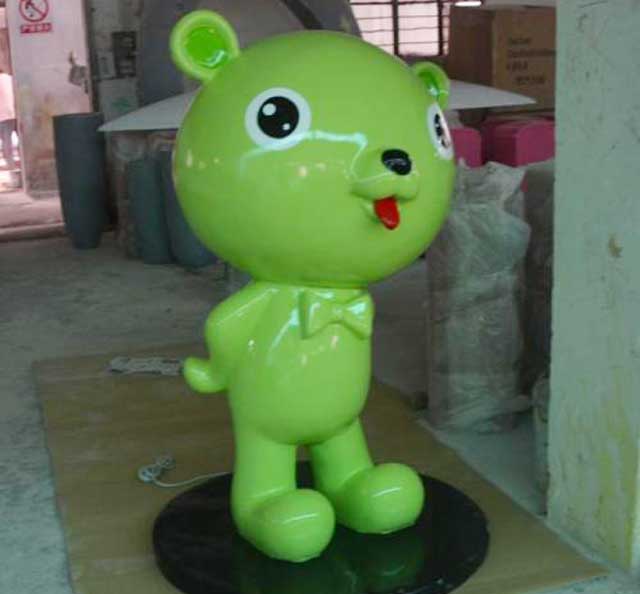 玻璃钢卡通小熊雕塑