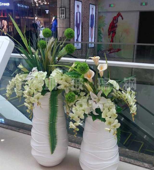 玻璃钢美陈组合花盆