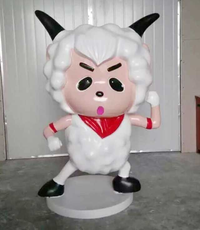玻璃钢卡通羊雕塑