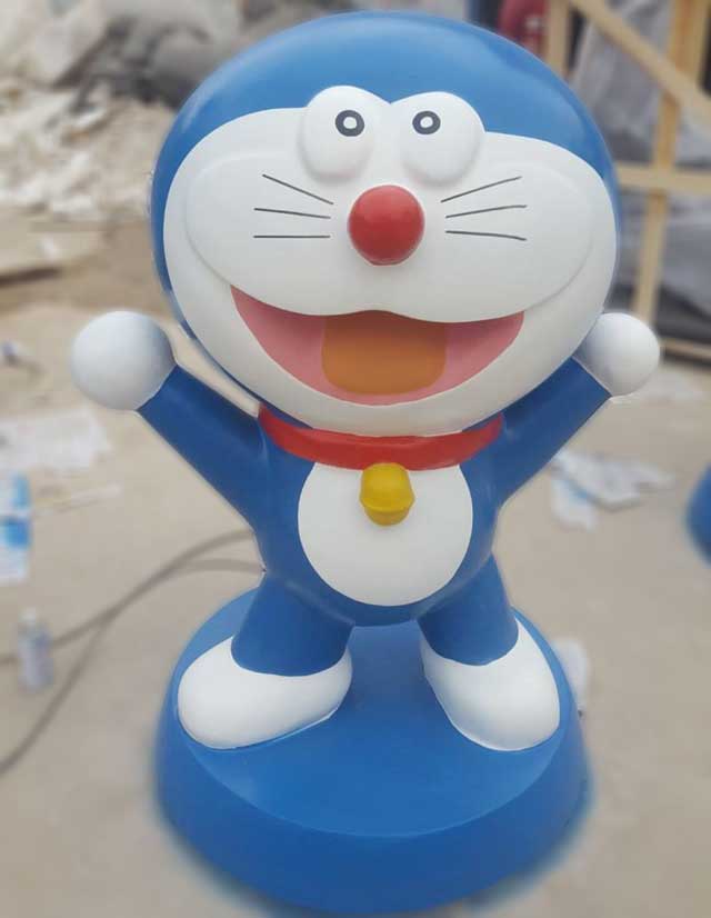玻璃钢卡通猫雕塑