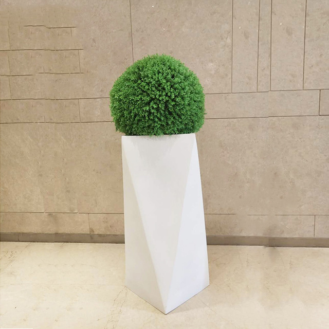 玻璃钢室内方形烤漆艺术花盆