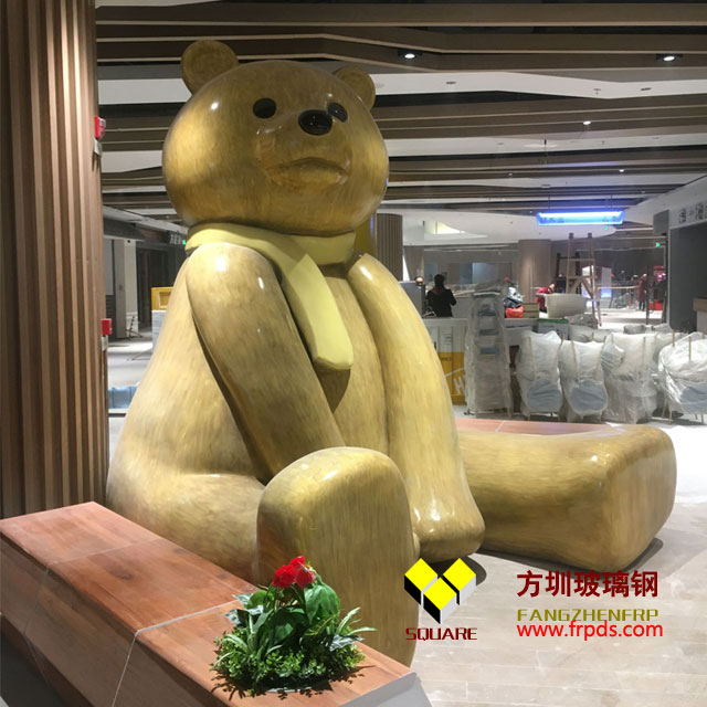 商场熊摆件玻璃钢动物雕塑