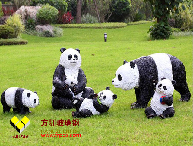 玻璃钢大熊猫动物雕塑