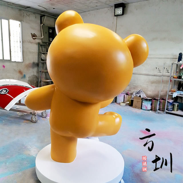 玻璃钢卡通可爱泰迪熊雕塑