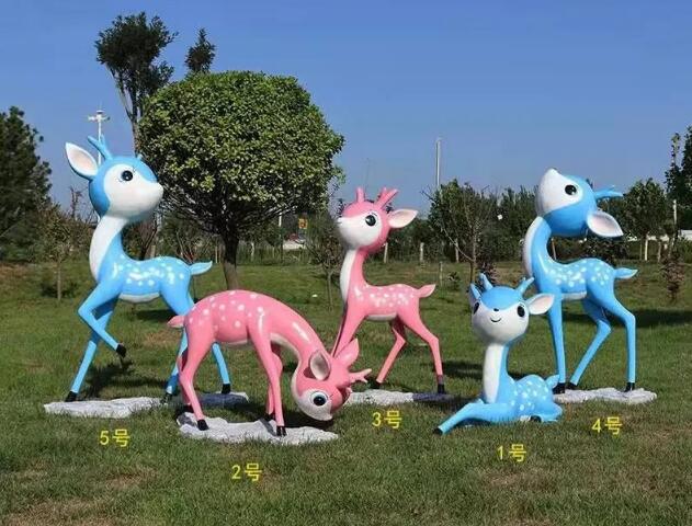 玻璃钢卡通小鹿雕塑