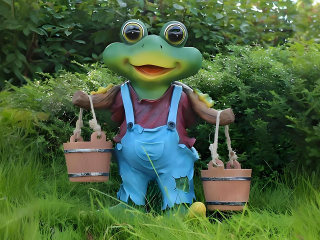 当童话跃入现实一只玻璃钢青蛙的艺术旅行