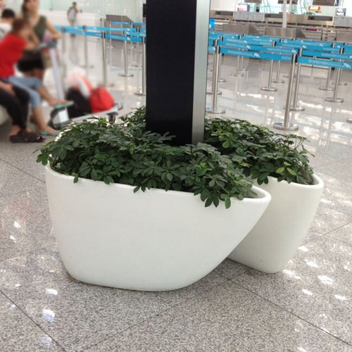 深圳机场玻璃钢室内花盆