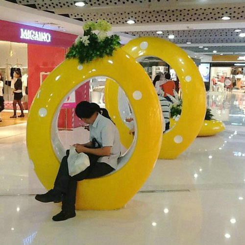 商场创意玻璃钢休闲椅