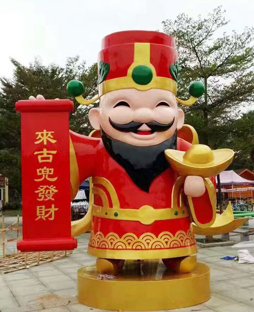 玻璃钢动漫财神雕塑