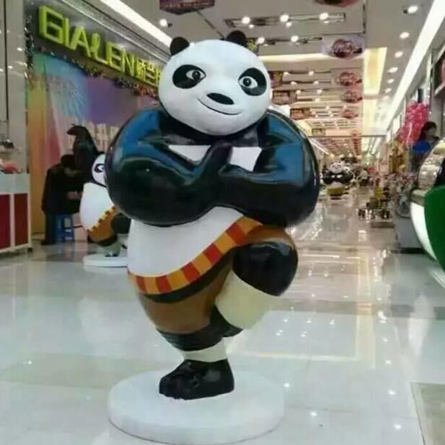 玻璃钢影视熊猫雕塑
