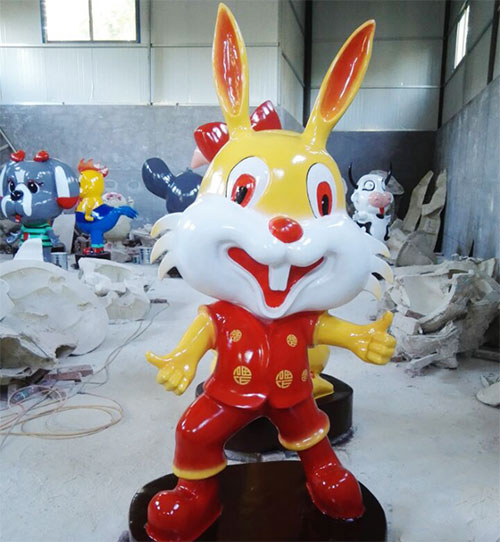 城市的亮点玻璃钢彩绘雕塑